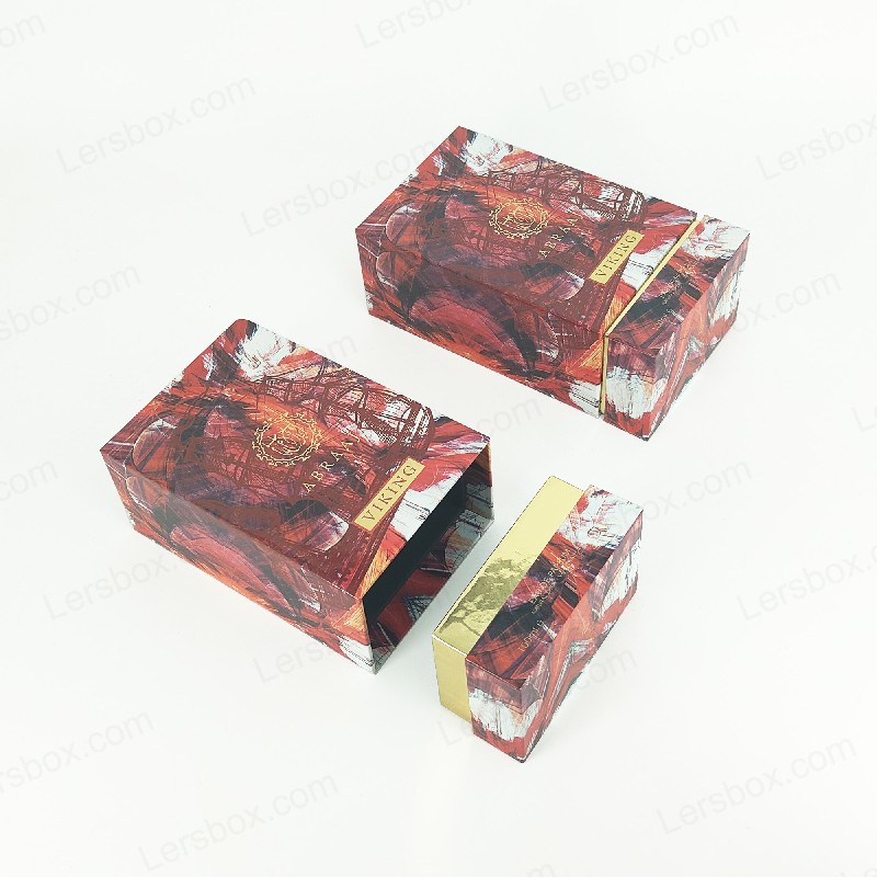 Gullfolie parfymeboks med EVA skumfor og stiv base for premiumemballasje HP023