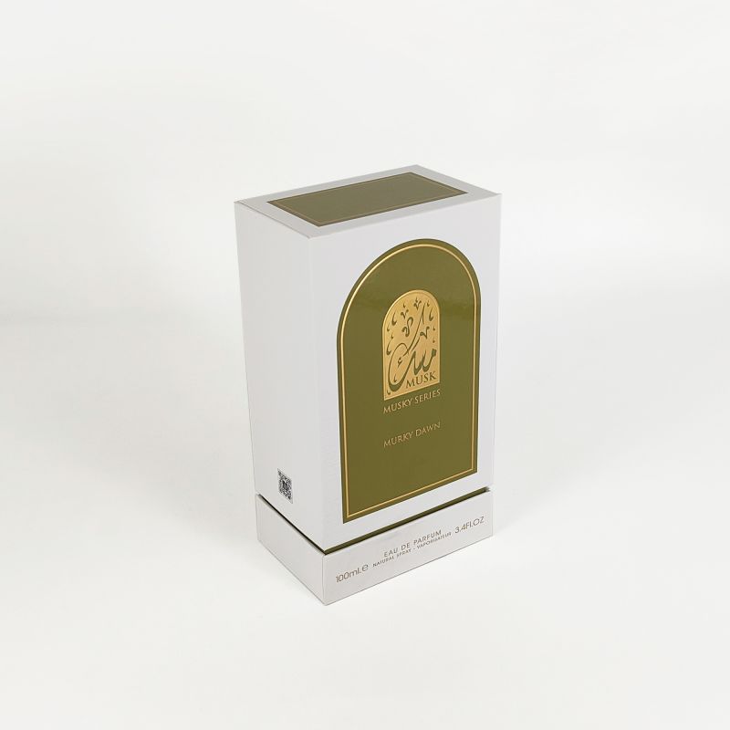 Gullfolie preget parfymeboks med EVA -brett, stiv base og elegant lokkdesign HP031